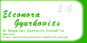 eleonora gyurkovits business card